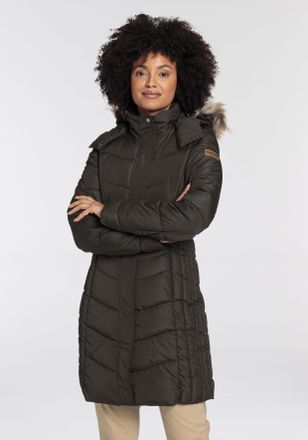 Icepeak Steppmantel ICEPEAK PAIVA, Damen, Gr. 36, braun (dunkelbraun), Obermaterial: 100% Polyester. Futter: 100% Polyester. Wattierung: 100% Polyester, figur
