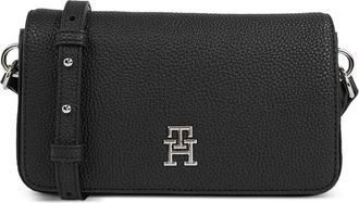 Tommy Hilfiger Borsa a tracolla con placca logo - Nero