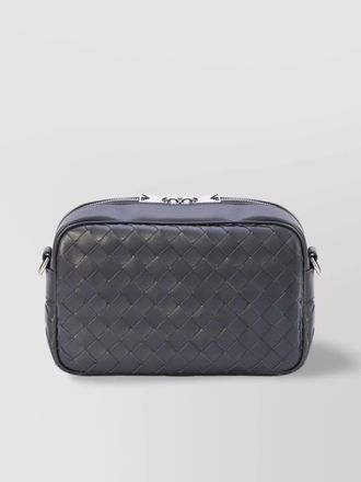 Bottega Veneta leather intrecciato clutch bag