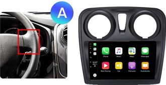 OEM Autorradio Con Funciones Mejoradas, Compatible Con Renault Logan 2 2012-2019 / Sandero 2 2014-2019, Wifi 1gb-32gb A2