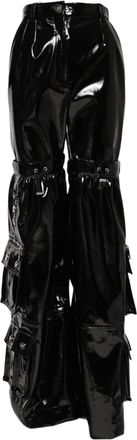Dolce & Gabbana Womens Black High Waist Cargo Bootcut Pants