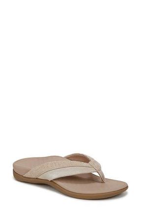 Vionic Shore Flip Flop in Natural/Gold at Nordstrom Rack, Size 13