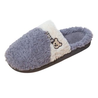 Generic Mens Slippers Comfy Handmade Stitch Microsuede Slip on Felt Mule Comfortable Home Footwear for Couples with Faux Indoor Outdoor Comfort Boots Womens C