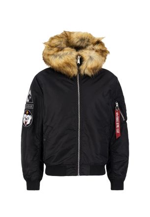 Alpha Industries Alpha Industries Mens MA-1 Hooded Arctic Bomber Jacket - Black - Size Small