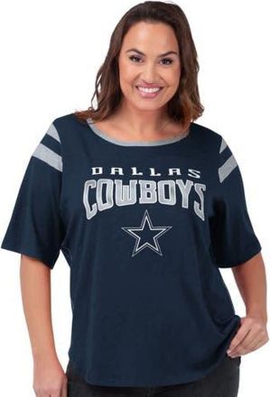 G-III 4Her by Carl Banks Womens G-III 4Her by Carl Banks Navy Dallas Cowboys Plus Size Linebacker T-Shirt at Nordstrom, Size 2X