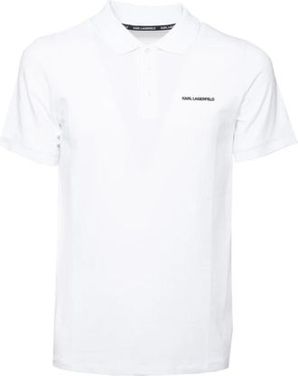 Karl Lagerfeld Logo Polo T-Shirt - Heren - Polos - Wit - S - Katoen - Tops