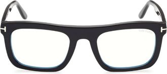 Tom Ford Blue Light Block Square Mens Eyeglasses FT5757-B 001 52
