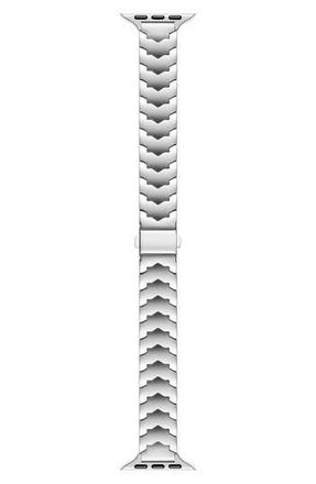Posh Tech Iris Stainless Steel Apple Watch Watchband in Silver at Nordstrom Rack, Size 42