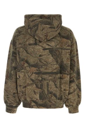 Carhartt Work in Progress Printed Cotton Feather Tree Hoodie - Beige