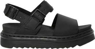 Dr. Martens Leren Gesp Sandaal Rubber Zool - Dames - Sandalen - Zwart - 41 EU - Schoenen