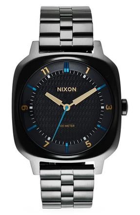 Nixon Fremont Goldtone Bracelet Watch, 40mm in Black /Black Multi at Nordstrom