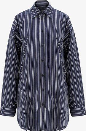 Balenciaga Gestreiftes Mini-Hemdkleid Semi-Fitted