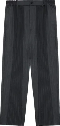 Comme Des Gar&ccedil;ons pinstripe panel trousers - men - Wool - M - Grey