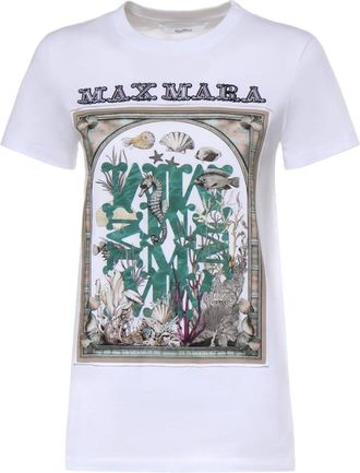 Max Mara Spadino T-shirt - Dames - T-shirts - Wit - XS - Katoen - Tops