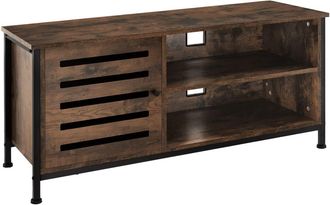 TecTake Mueble bajo para televisor 110x41,5x50,5cm, Madera industrial oscura