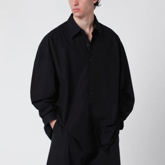 Entire studios Black oversized long-sleeve shirt