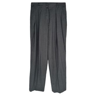 Frankie Shop Pleated Trousers in Grey Tencel