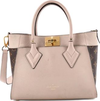 Louis Vuitton Borsa a spalla On My Side PM in pelle e tela con monogramma - Toni neutri