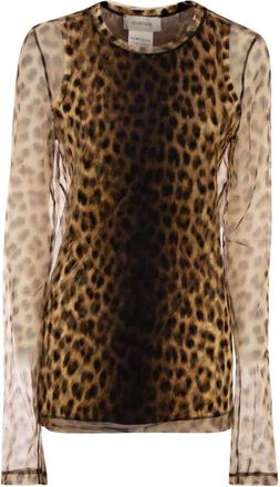 Sportmax Spxzebu Top - Dames - Longsleeves - Bruin - S - Tule - Tops