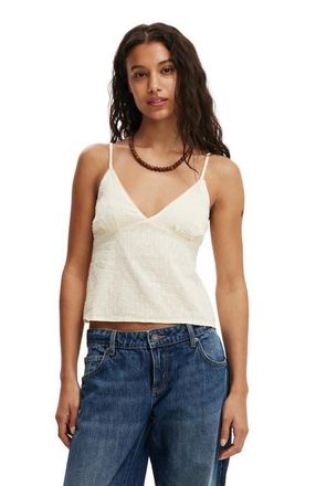 Cotton On Womens The Daydream Cami in Vanilla Glow Texture at Nordstrom, Size 10