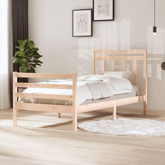 vidaXL Estructura De Cama Sin Colch&oacute;n Madera Maciza 100x200 Cm Vidaxl