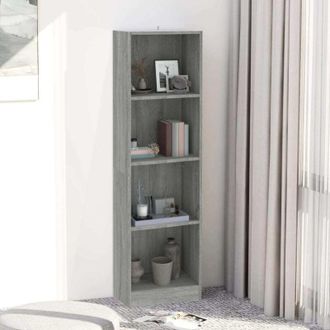 vidaXL Estanter&iacute;a De 4 Niveles Contrachapada Gris Sonoma 40x24x143 Cm Vidaxl