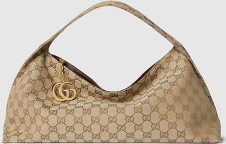 Gucci Infinity Large Shoulder Bag, Beige, Original GG Fabric