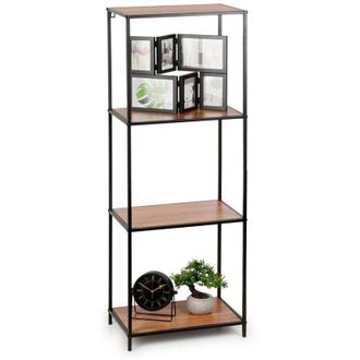 H&S Collection H&s Collection - Black metal shelf 46x30x130 cm