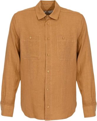 Amaranto Casual Overhemd - Heren - Casual Overhemden - Beige - S - Overhemden