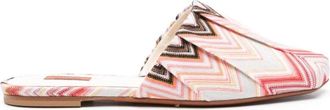 Missoni Zigzag Mules - Dames - Slip ons - Roze - 38 EU - Leer - Schoenen