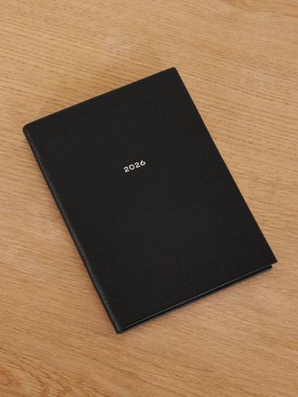Smythson Agenda Settimanale In Pelle Testurizzata Soho Ludlow 2026 - Nero