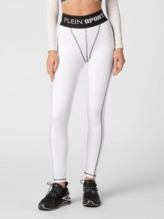 Plein Sport High-Waisted Technical Leggings with Logo Waistband