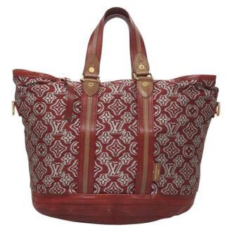Louis Vuitton Aviator Limited Edition Monogram Jacquard Burgundy Canvas Handbag (Pre-Owned)