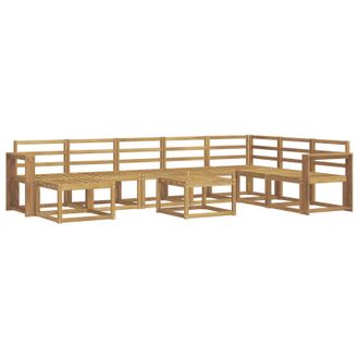 vidaXL Conjunto De Sof&aacute;s De Exterior 9 Pcs Blanco Vidaxl