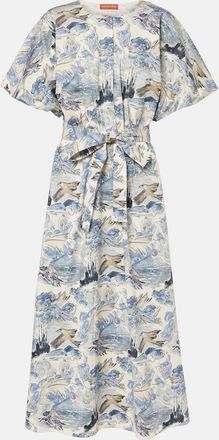 Altuzarra Abito midi Paulina in popeline di misto cotone