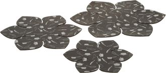 KASANOVA Set 3 salvapadella fiore in feltro 20, 26 e 32 cm