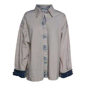 Erika Cavallini Semi Couture Shirts, female, Gray, Size: M Aperta alle braccia Shirt