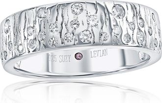 Suzy Levian Scattered Cubic Zirconia Cigar Band Ring in Confetti at Nordstrom Rack, Size 8.5