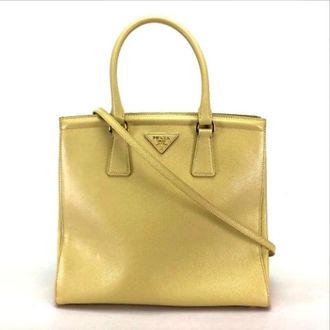 Prada Pre-owned Handbags, female, Yellow, Size: ONE SIZE Pre-owned Handbag