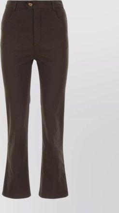 Saint Laurent flared leg cotton trousers