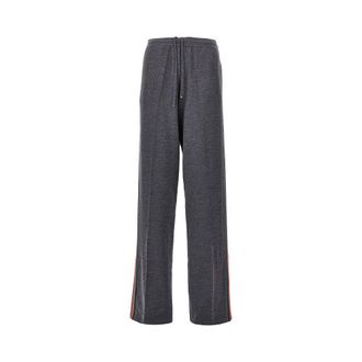 Gucci Knitted pants with Web bands Woman S