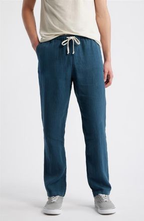 Alex Crane Bo Linen Drawstring Pants in Dusk at Nordstrom, Size Xx-Large