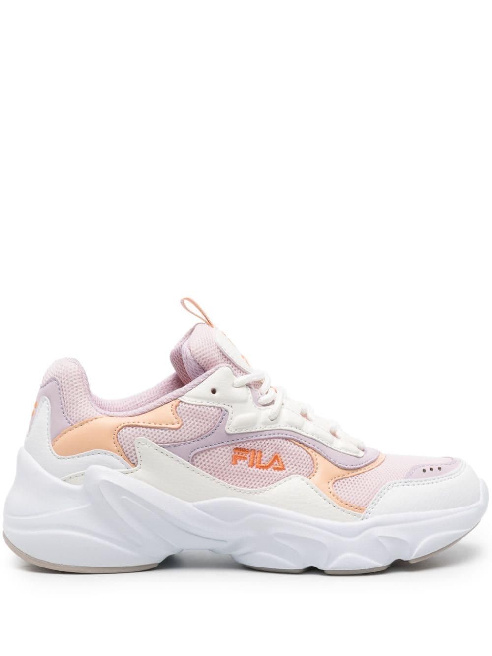 Pink and grey fila on sale