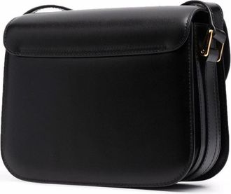 A.P.C. Womens Crossbody Bag Grace Black Cow Leather Shoulder
