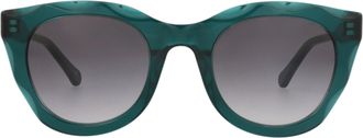 Chlo&eacute; Round-Frame Recycled Acetate Sunglasses