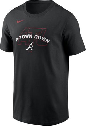Nike Atlanta Braves Fashion Nike Mens MLB T-Shirt in Black | N19900AAW-19Z