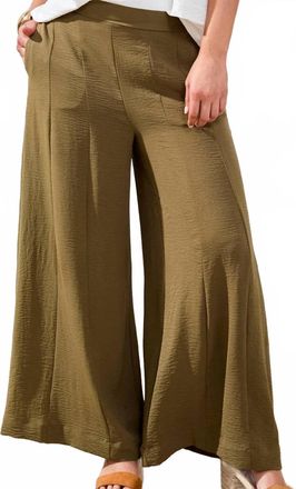 Tribal Flowy Wide Leg Pants In Rainforest