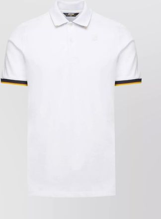 K-Way striped trim polo collar t-shirt