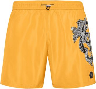 Philipp Plein Beachwear Short Trousers Dragon