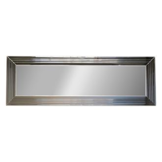 Dmora Espejo Varallo, Detalles Geom&eacute;tricos, Forma Rectangular, Tipo De Pared, 120x40h Cm Plata